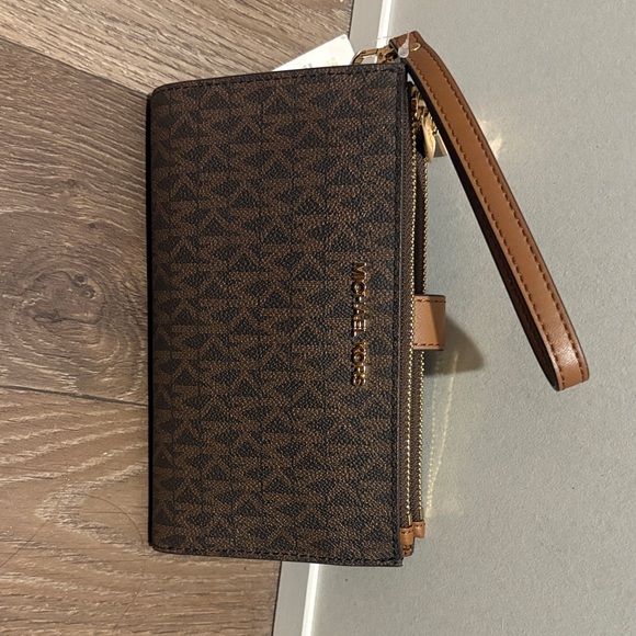 Michael Kors Dark Brown Monogram Wristlet - Picture 3 of 6